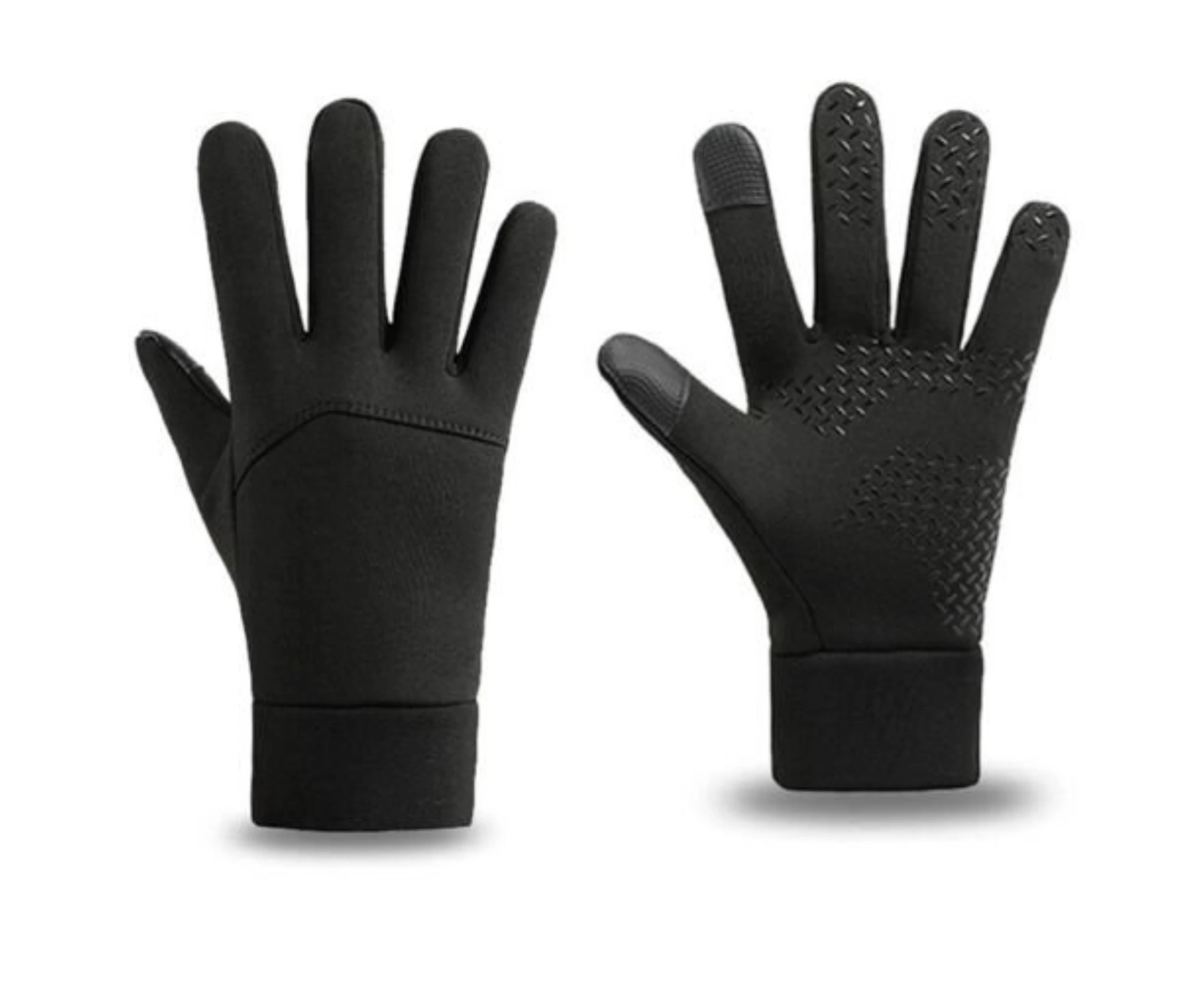 Black Thermal Ski Gloves Perfect for Outdoor Winter Sports