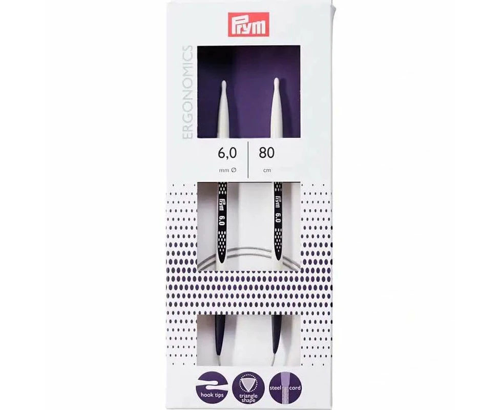 80cm x 6.00mm Circular Knitting Needle by Prym.Ergonomics