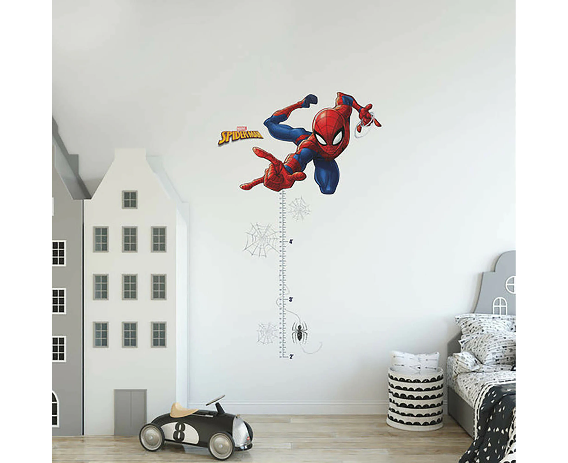 Spider-Man Growth Chart Giant Peel & Stick Wall Decals - Blue