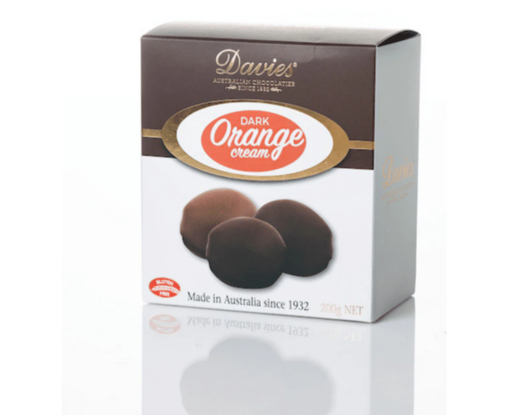 Davies Dark Choc Orange Cream 200g (Gluten Free)