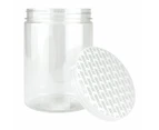 Clear Plastic Round Screw Top Jar 550ml