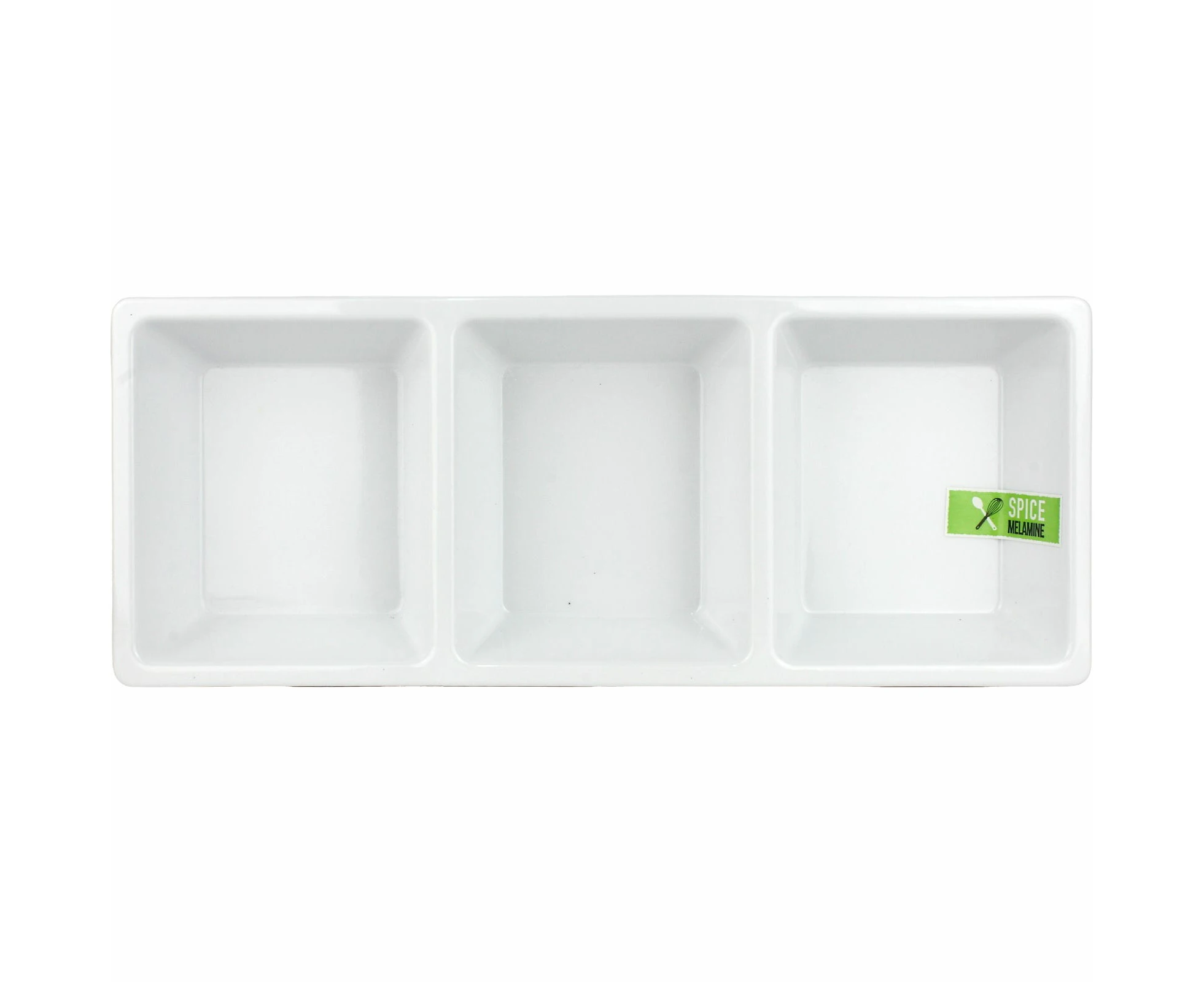 White Melamine 3 Section Tray 38cm x 15cm