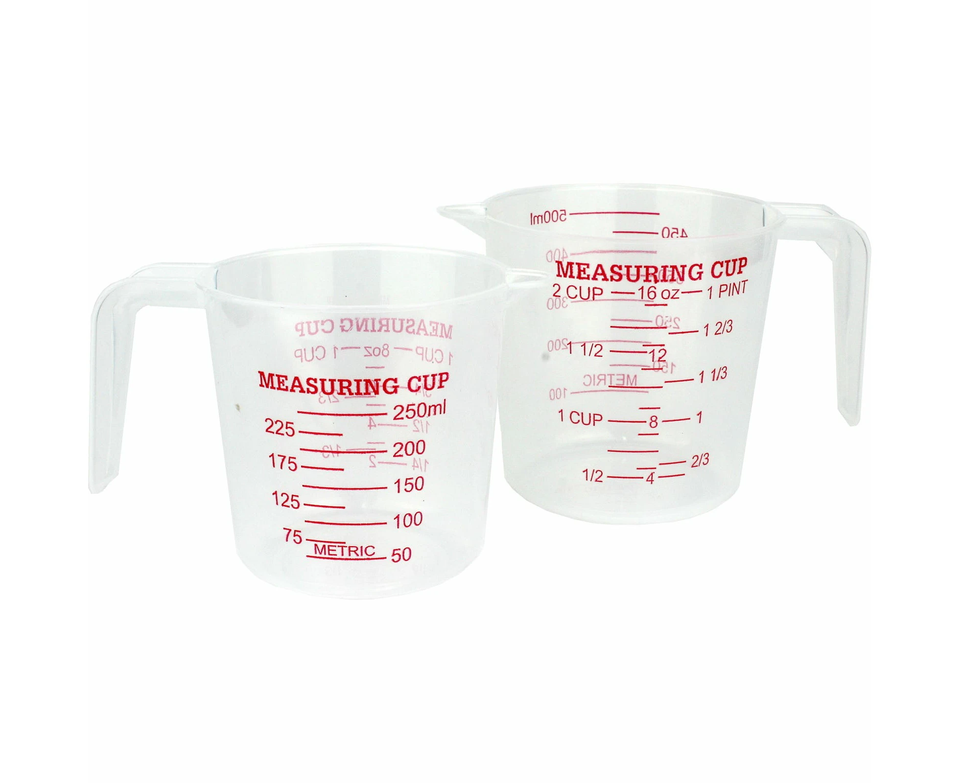 Plastic Measuring Cups (Set of 2)