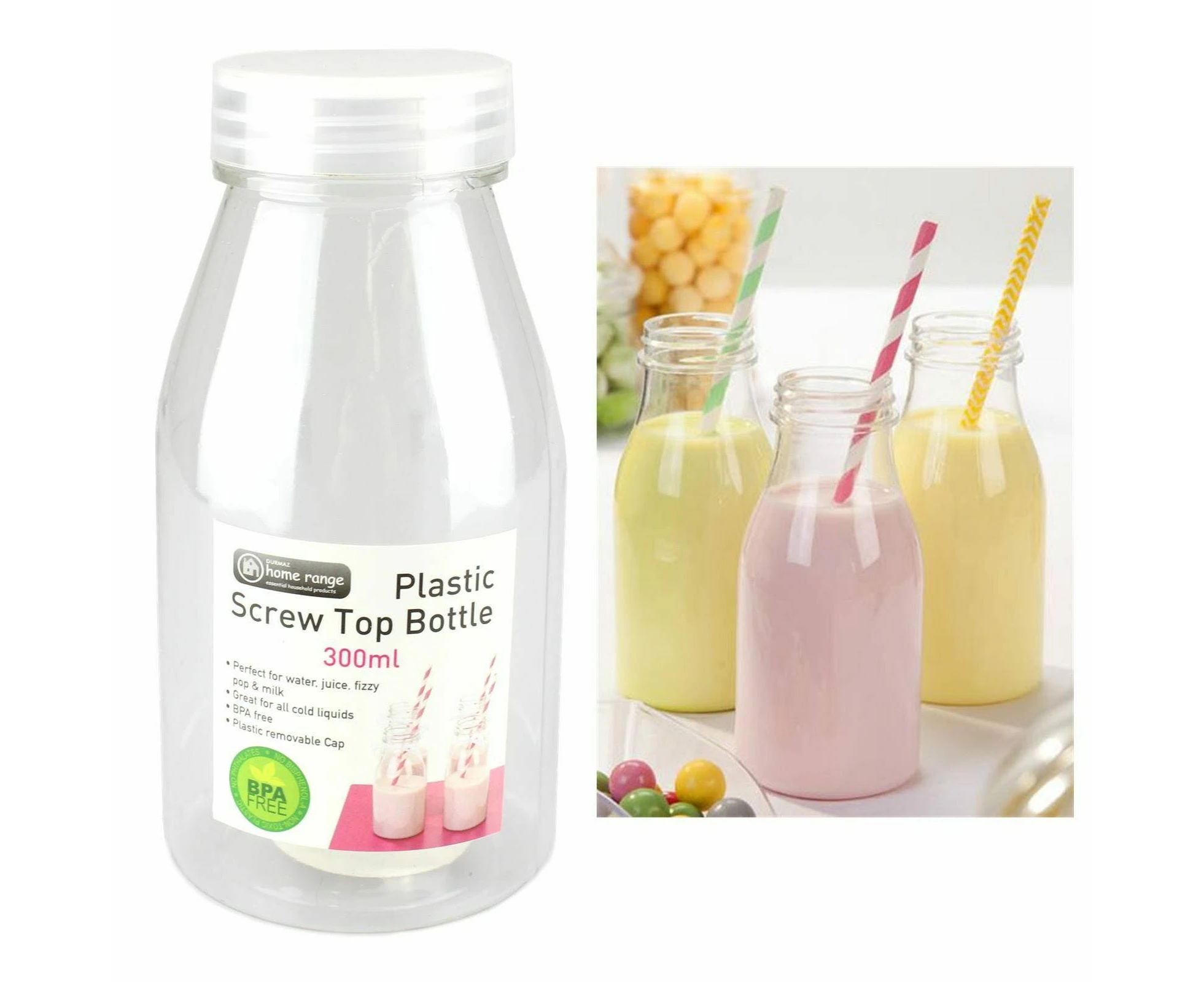 Plastic Milk Bottle 300ml