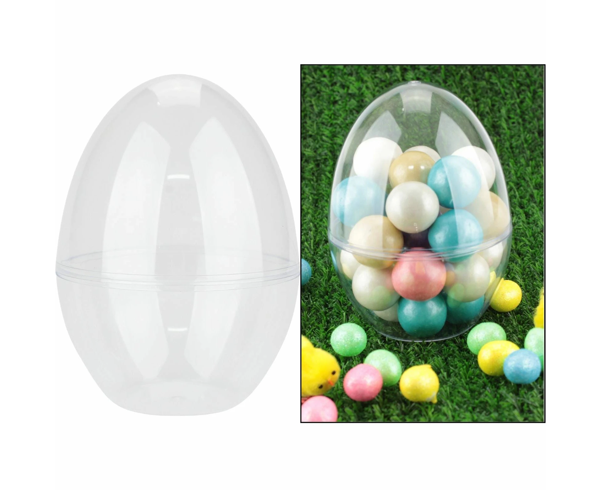 Clear Plastic Fillable Egg 12cm