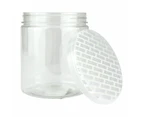 Clear Plastic Round Screw Top Jar 470ml