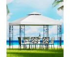 InstaHut Gazebo 3x3m Marquee Outdoor Wedding Party Event Tent Home Iron Art Shade White