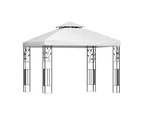 InstaHut Gazebo 3x3m Marquee Outdoor Wedding Party Event Tent Home Iron Art Shade White