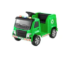 Rigo Kids Ride On Car Garbage Truck Police Light 12V Electric Toys Cars Green