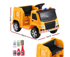 Rigo Kids Ride On Car Garbage Truck Police Light 12V Electric Toys Cars Yellow