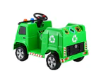 Rigo Kids Ride On Car Garbage Truck Police Light 12V Electric Toys Cars Green