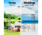 InstaHut Gazebo 3x3m Marquee Outdoor Wedding Party Event Tent Home Iron Art Shade White