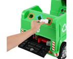 Rigo Kids Ride On Car Garbage Truck Police Light 12V Electric Toys Cars Green