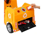 Rigo Kids Ride On Car Garbage Truck Police Light 12V Electric Toys Cars Yellow