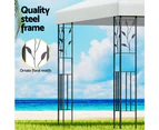 InstaHut Gazebo 3x3m Marquee Outdoor Wedding Party Event Tent Home Iron Art Shade White