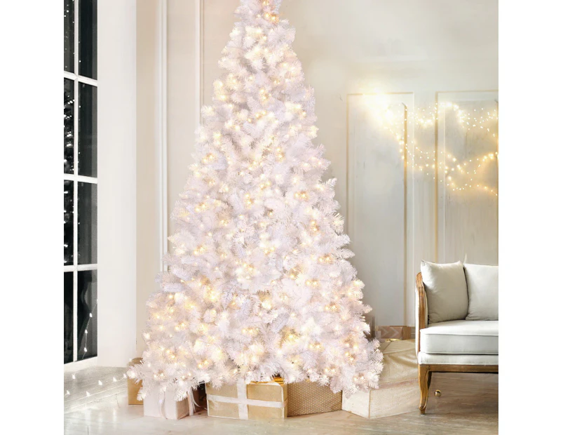 Jingle Jollys Christmas Tree 2.1m 500 LED Xmas Tree Decorations White 1260 Tips