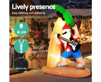 Jingle Jollys Christmas Inflatable Santa Guitar 2.1M Led Illuminated Decorations