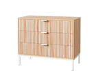 Artiss 3 Chest of Drawers  - LURA Pine