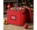 Jingle Jollys Christmas Baubles Storage Box 64 Dividers Xmas Ornaments Container