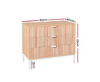 Artiss 3 Chest of Drawers  - LURA Pine