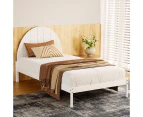 Artiss Bed Frame King Single Size Wooden White DALY