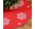 Jingle Jollys Christmas Tree Skirt 120cm Snowflake Ornaments Party Decorations