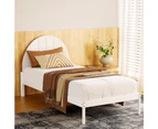 Artiss Bed Frame Single Size Wooden White DALY