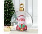 Jingle Jollys Christmas Inflatable Ball 60cm Santa Decoration Giant Bauble Clear