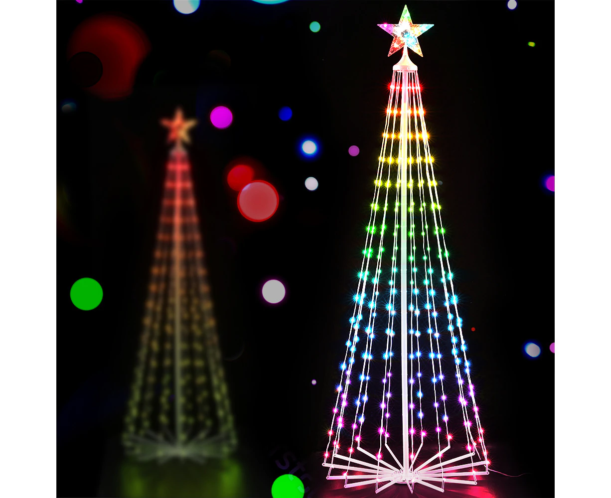 Jingle Jollys Christmas Tree 1.8m 265 RGB LED Fairy Lights Xmas Trees Decoration