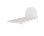 Artiss Bed Frame Single Size Wooden White DALY