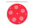 Jingle Jollys Christmas Tree Skirt 120cm Snowflake Ornaments Party Decorations