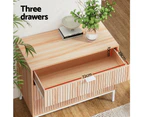 Artiss 3 Chest of Drawers  - LURA Pine