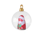 Jingle Jollys Christmas Inflatable Ball 60cm Santa Decoration Giant Bauble Clear