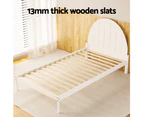 Artiss Bed Frame King Single Size Wooden White DALY