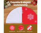 Jingle Jollys Christmas Tree Skirt 120cm Snowflake Ornaments Party Decorations