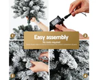 Jingle Jollys Christmas Tree 2.1m Snow Flocked LED Xmas Decoration 8 Light Modes