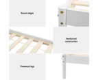 Artiss Bed Frame Single Size Wooden White DALY