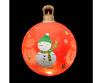 Jingle Jollys Christmas Inflatable Ball Led 60cm Snowman Decoration Bauble Red