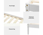 Artiss Bed Frame King Single Size Wooden White DALY