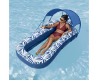 Bestway Inflatable Floating Float Lounger with Sunshade Canopy 1.98Mx1.12M Blue