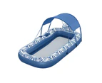 Bestway Inflatable Floating Float Lounger with Sunshade Canopy 1.98Mx1.12M Blue