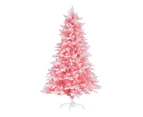 Jingle Jollys Christmas Tree 1.8m Pink Xmas Tree Snowy Party Decor 810 Tips