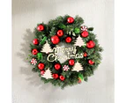 Jingle Jollys Christmas Wreath 40CM Xmas Garland Baubles Ornaments Party Decor