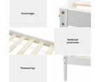 Artiss Bed Frame Single Size Wooden White DALY