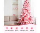 Jingle Jollys Christmas Tree 1.8m Pink Xmas Tree Snowy Party Decor 810 Tips