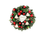 Jingle Jollys Christmas Wreath 40CM Xmas Garland Baubles Ornaments Party Decor