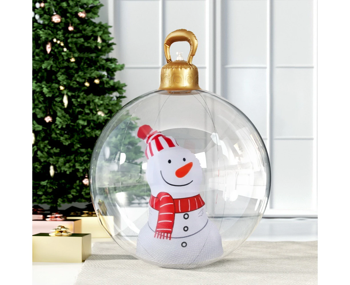 Jingle Jollys Christmas Inflatable Ball 60cm Snowman Decoration Giant Bauble