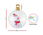 Jingle Jollys Christmas Inflatable Ball 60cm Snowman Decoration Giant Bauble