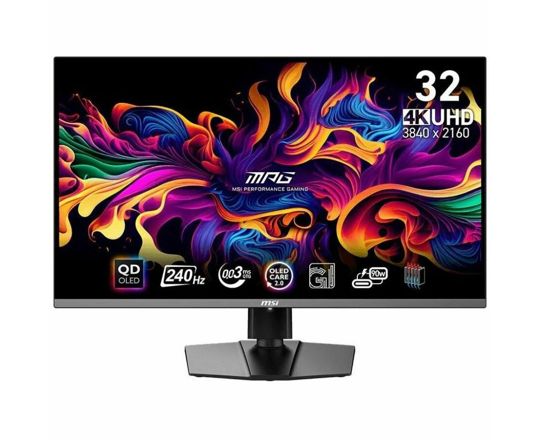 MSI MPG 321URX QD-OLED 32" Class 4K UHD Gaming OLED Monitor - 16:9 - Black - 31.5" Viewable - OLED - Quantum Dot OLED Backlight - 3840 x 2160 - 1.07