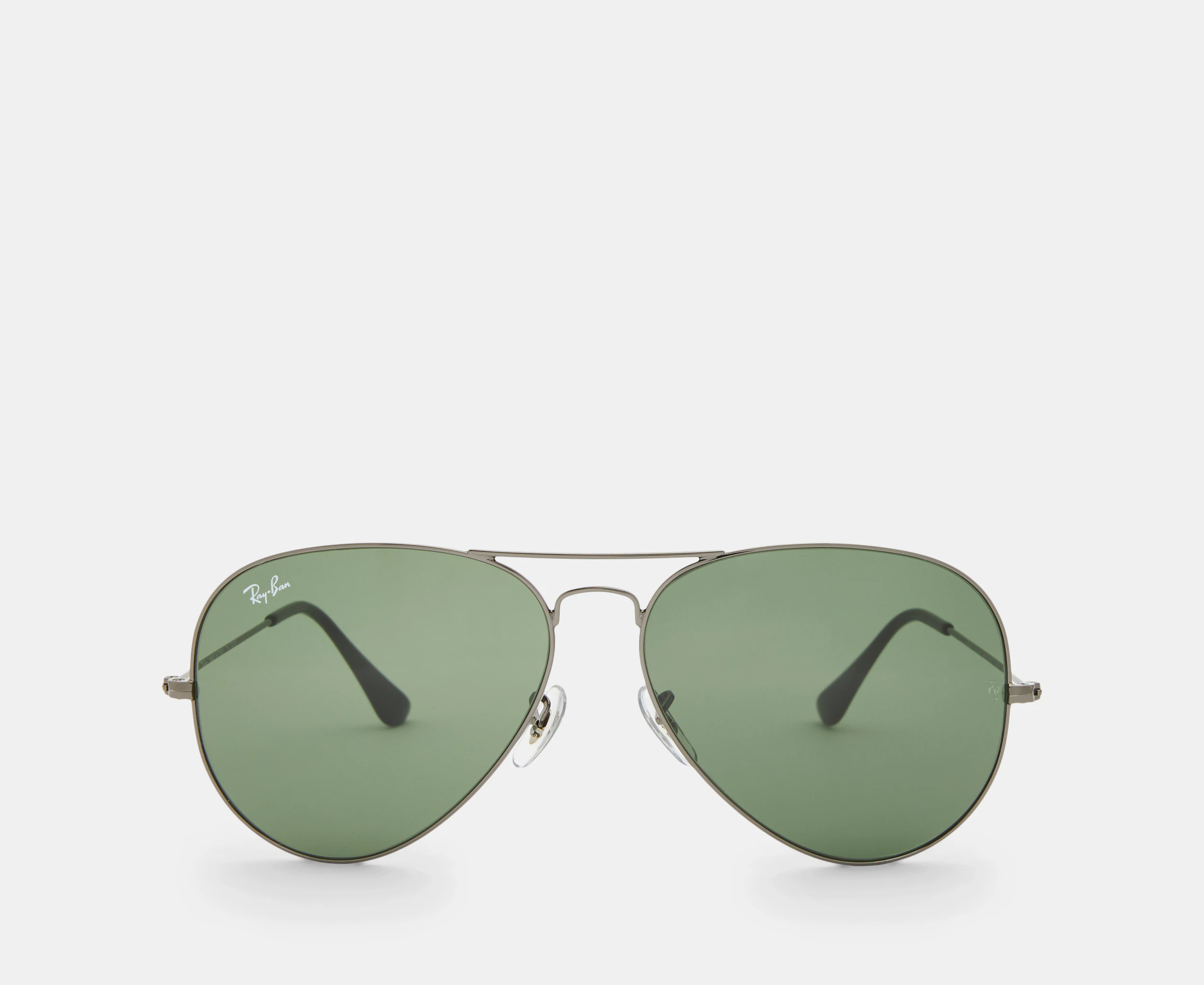 Ray-Ban Unisex Aviator Large Metal RB3025 Sunglasses - Gunmetal/Green